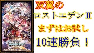 【実況】【黒猫のウィズ】双翼のロストエデンⅡ　まずはお試し10連勝負