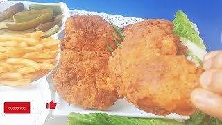 الذ بروستد وافضل قرمشة والطعم يا سلام يا سلام 🤩😍🍗|  The most delicious breaded and the best crunch