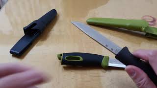 Mora Companion Spark vs 漢道 生存大師2 HX Outdoors TD-09 戶外 露營 刀具 bushcraft knife 比較 comparison