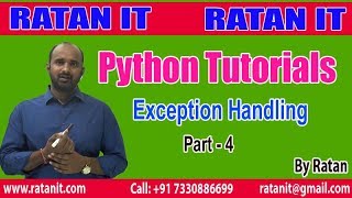 Python Tutorial || Exception Handling || Part-4 || By Ratan Sir