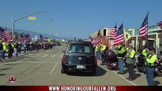 Cpl Cesar Villanueva Angel Flight & Military Honors