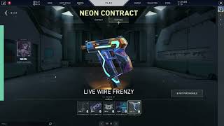 NEON Agent contract and Pistol skin || Valorant
