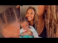 ciara struggles to get sienna to take pictures with her new braids