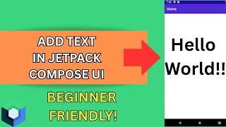 How to Add Text in Jetpack Compose Using Android Studio (Beginner Friendly)