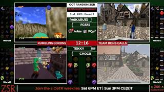 OoTR 3vs3 Multiworld Tournament: WB Round 2 - Rumbling Gorons vs. Team Bons Calls