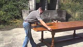 Demonstration Of A Draw leaf Refectory Table