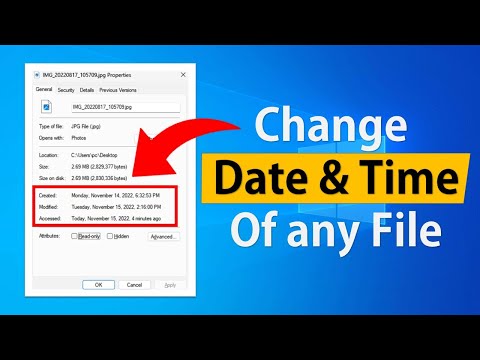 How to Change “Create and Modified” Date of any File