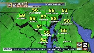 Foggy with increased cloud cover and rain Wednesday