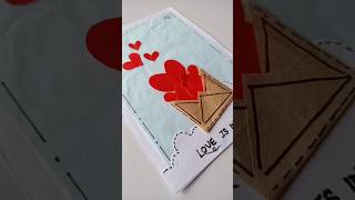 Love card 💌 #artandcraft #diy #papercraft #art #love #heart #cute #gift #envelope #creation #shorts