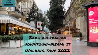 NİZAMİ ST. DOWNTOWN - BAKU AZERBAIJAN. PART 1 ( walking tour ) #baku #tarqovu #downtown