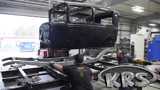 Installing a 1930 Model-A Body on the Boling Brothers Chassis // Kenny's Rod Shop