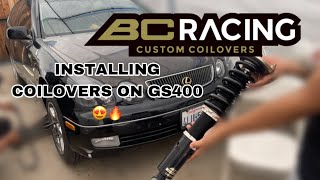 Installing coilovers on gs400!! (BCRACING)