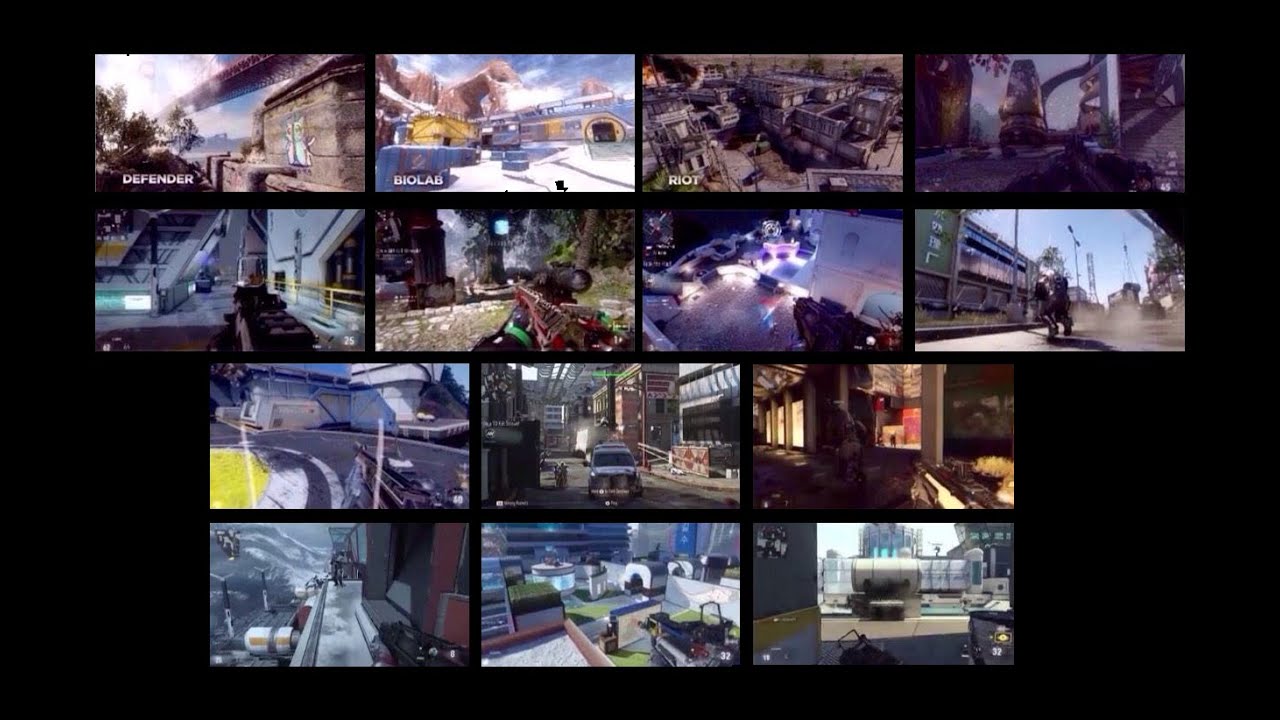 COD ADVANCED WARFARE "ALL 14 MULTIPLAYER MAPS AND GAMEPLAY" (Call Of ...