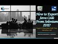 How to Export Java code from Selenium IDE || Selenium Web Driver || EshtechZ Complete Java Tutorials