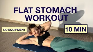 FLAT STOMACH WORKOUT - SMALL WAIST - flat BELLY // NO EQUIPMENT// STRONG ABS// 10 MIN// HIIT