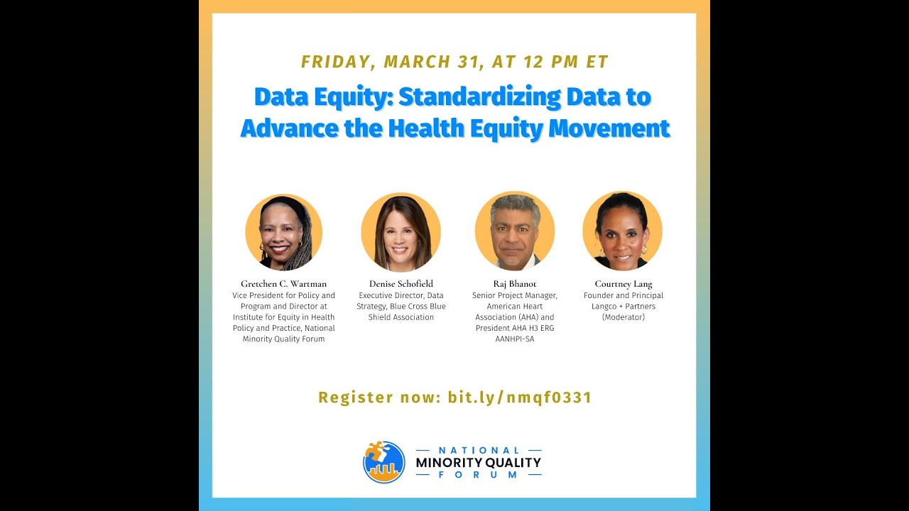 Data Equity: Standardizing Data To Advance The Health Equity Movement ...