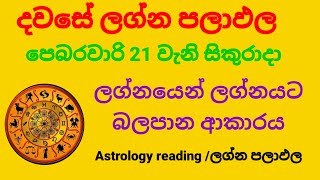 Dawase lagna palapala/ Daily horoscope /පෙබරවාරි මස 21 වැනි සිකුරාදා ලග්න පලාඵල