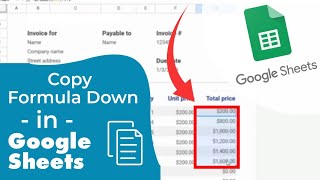 How to Copy Formula Down in Google Sheets