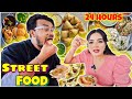 We ate *Street* FOOD for 24 Hours Challenge 🤤😍 Tastiest & Cheapest Street FOOD of Kolkata