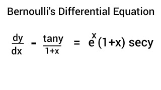 dy/dx - tany/1+x = e^x (1+x)secy by Bernoullis Differential Equation