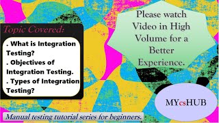 What is Integration Testing |levels of testing | top-down and Bottom-up approach in software testing