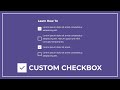 How to create the Custom Checkbox Using HTML and CSS - Custom Checkbox Design