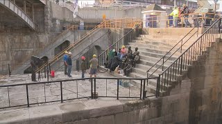 Final pieces of Lockport Tenders Tribute monument installed