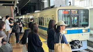 「連結編成！」小田急8000形8064F編成+3000形3254F編成(海老名検車区所属)が小田急小田原線快速急行新宿行きとして相模大野駅に到着するシーン！