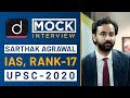 Sarthak Agrawal, Rank - 17, IAS - UPSC 2020 - Mock Interview I Drishti IAS English