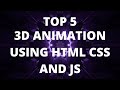 Top 5 Animation in HTML CSS and  JS #shorts