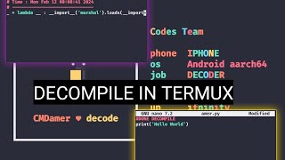 DECOMPILE LAMBDA,MARSHAL,ZLIB,BASE64 in TERMUX WITHOU TOOLS