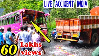 LIVE ACCIDENT INDIA ‼️😱 VERY CARE THE DRIVING ON THE WAYANAD GHAT, BUS AND LEYLAND LORRY, KERALA