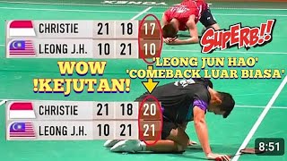 Wow!Kejutan!!🇲🇾Leong Jun Hao Buat COMEBACK Tidak Masuk Akal🔥!!Akhirnya Menang🔥!!#leongjunhao