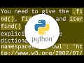 Parsing XML with namespace in Python via 'ElementTree'