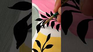 Boho painting 🎨 Simple canvas painting | Gouache / Acrylics | Satisfying videos | Asmr | Art