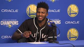 Jordan Bell's Flashback to Kerr yelling led to monster chase down block