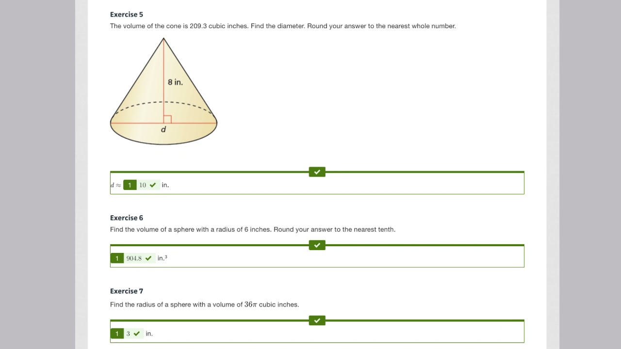 8th Grade Chapter 8 Practice Test Big Ideas Math Homework Answers BIM ...