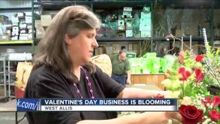 Valentine's Day business is blooming