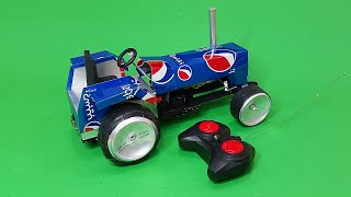 Make An Incredible Mini RC Tractor with Soda Cans - DIY TOYS