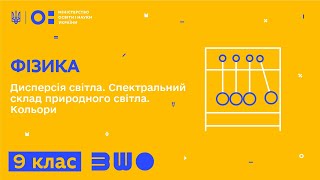 9 клас. Фізика. Дисперсія світла. Спектральний склад природного світла. Кольори