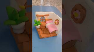 #diy miniature clay bedroom 🛌2025#shortsfeed #art#viralshorts #clayart #diy