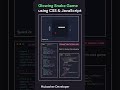Create Glowing Snake Game Using HTML CSS JavaScript 🐍✨ #shorts #coding