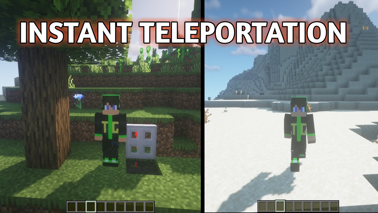 Minecraft Simple Redstone Teleporter Youtube Minecraft Simple Redstone Teleporter Youtube