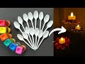 Beautiful Candle Holder Making with Spoons/Diwali Decoration Idea/Best Home Decor For Diwali