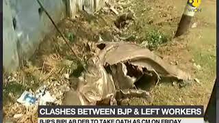 Lenin status destroyed in Tripura, clashes between BJP and left workers