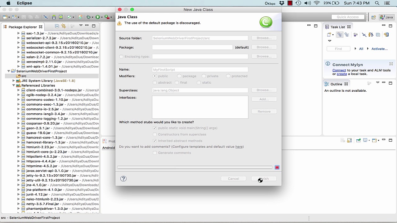 Selenium Web Driver First Script Youtube
