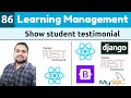 Django ReactJs LMS #86 | Show student testimonial on home page | Learn Django ReactJs RESTApi