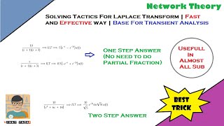 Solving tactics For Laplace Transform | Fast and Effective Way | Base For Transient Analysis | 2020