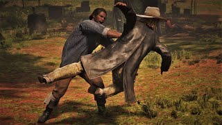 Micah tries to disrespect Charles but immediately regrets it - Red Dead Redemption 2