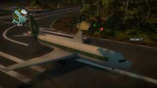 Just Cause 2 - Tethering A Helicopter To A Passenger Plane